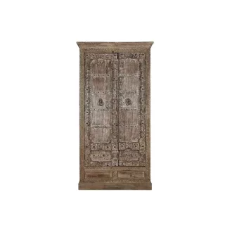 Szekrény teakfa 122x51x216 cm natúr