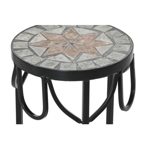 Kisasztal szett kovácsoltvas 30x30x69 cm színes s/3