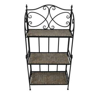   Polc kovácsoltvas, mozaik mintával kovácsoltvas 54x29x121 cm színes