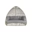Kerti heverő rattan 198x168x168 cm szürke, fekete