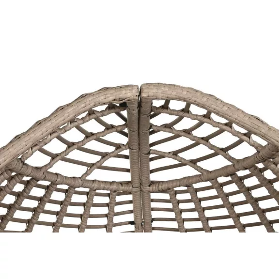 Kerti heverő rattan 198x168x168 cm szürke, fekete