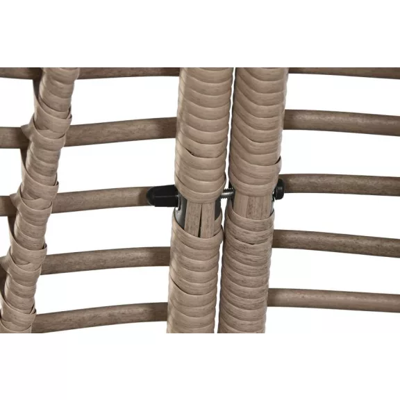 Kerti heverő rattan 198x168x168 cm szürke, fekete
