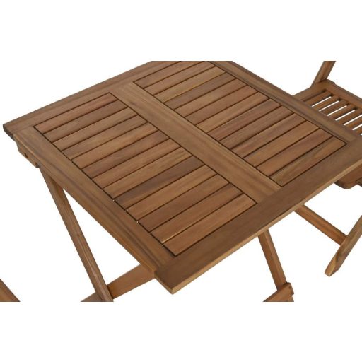 Kerti garnitúra szett akácfa 60x60x74 cm barna s/3