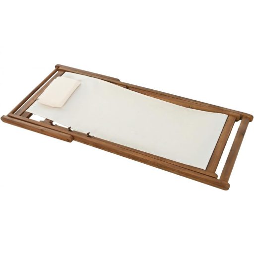 Napozóágy akácfa 96x57x83 cm fehér