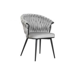 Silla poliester metal 66x60x84 gris