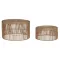 Dohányzó asztal rattan 70x70x40 cm natúr s/2