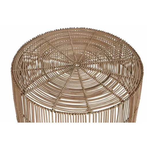 Dohányzó asztal rattan 70x70x40 cm natúr s/2