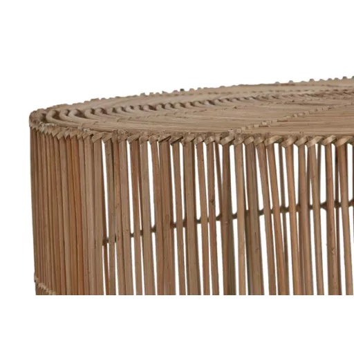 Dohányzó asztal rattan 70x70x40 cm natúr s/2