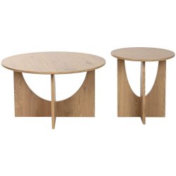 Dohányzó asztal mdf 45x45x50 cm natúr s/2