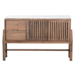 Konzol asztal akácfa 125x46x92 cm natúr