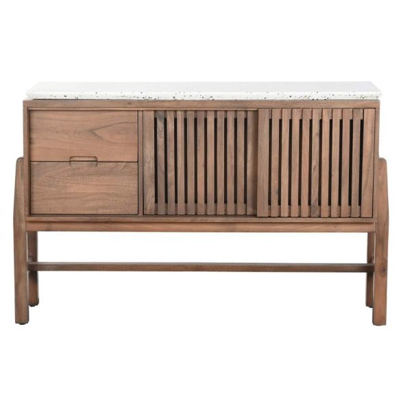 Konzol asztal akácfa 125x46x92 cm natúr