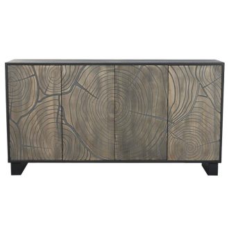 Tálalószekrény mdf 150x40x80 cm fekete, barna