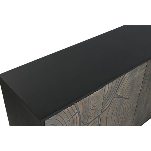 Tálalószekrény mdf 150x40x80 cm fekete, barna