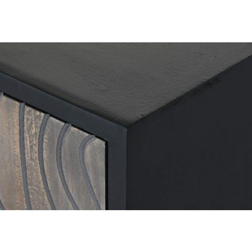 Tálalószekrény mdf 150x40x80 cm fekete, barna
