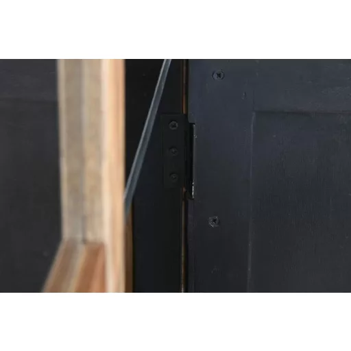 Vitrin teakfa 100x40x185 cm natúr
