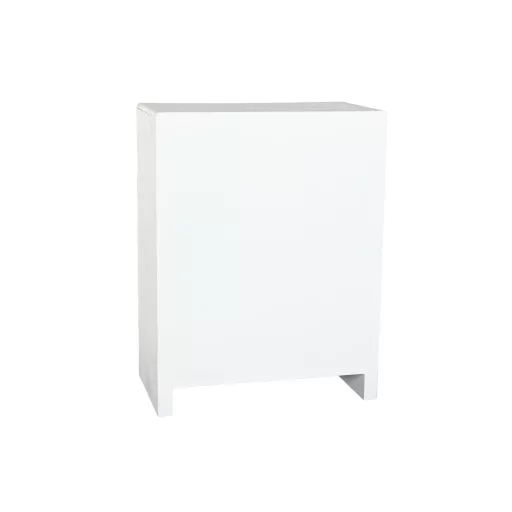 Komód fiókos újrahasznosított fa 80x40x105 cm fehér