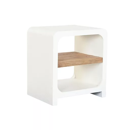 Éjjeliszekrény újrahasznosított fa 50x40x55 cm fehér