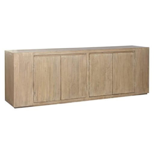Szekrény tömör szilfa 240x50x83 cm natúr