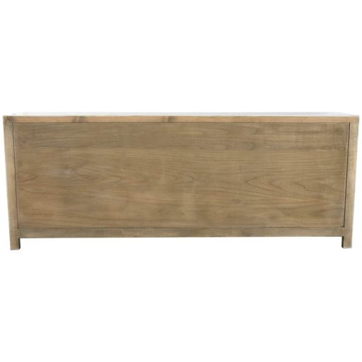 Szekrény tömör szilfa 220x42x85 cm fehér
