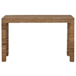 Konzol asztal vessző 122x36x76 cm natúr