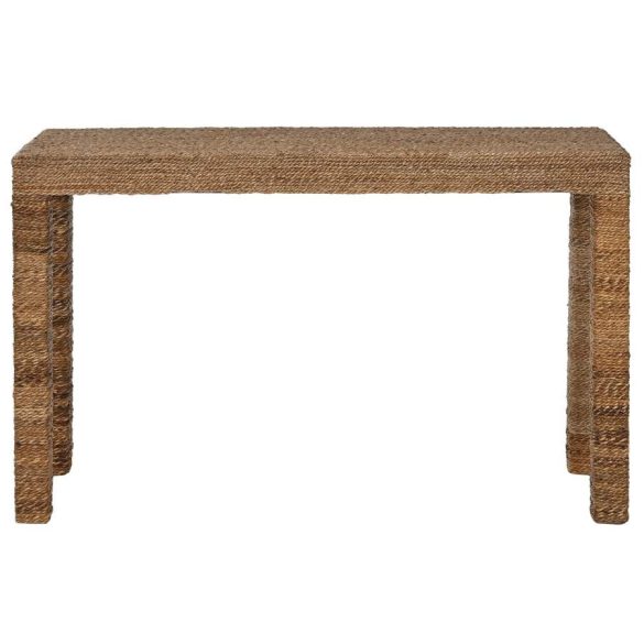 Konzol asztal vessző 122x36x76 cm natúr