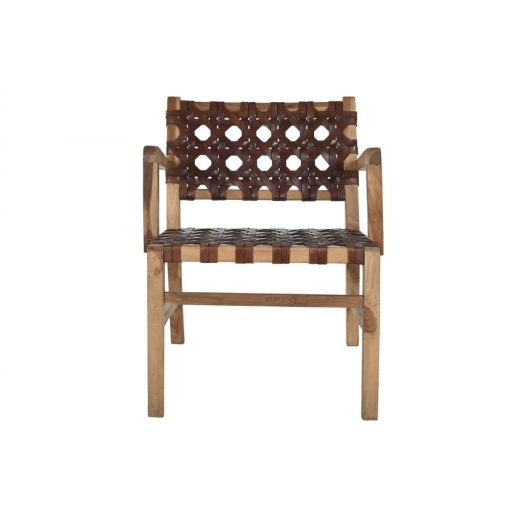Karosszék teakfa 61x66x74 cm barna
