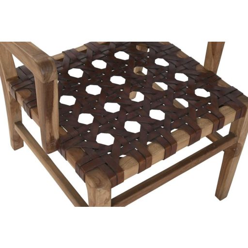 Karosszék teakfa 61x66x74 cm barna