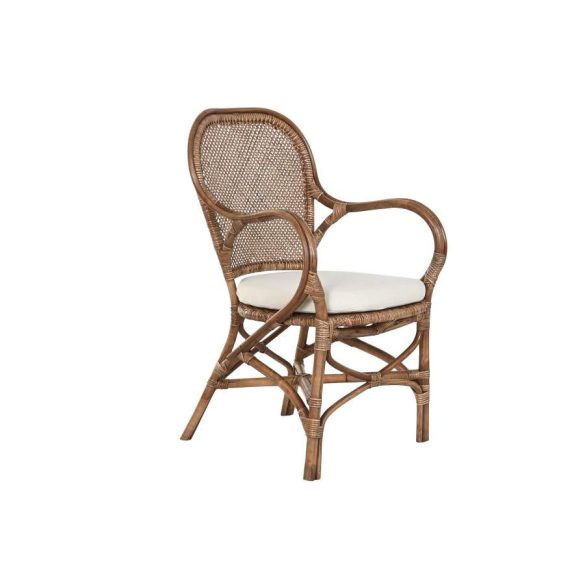 Karosszék rattan 52x62x90 cm barna