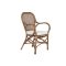 Karosszék rattan 52x62x90 cm barna