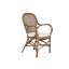 Karosszék rattan 52x62x90 cm barna