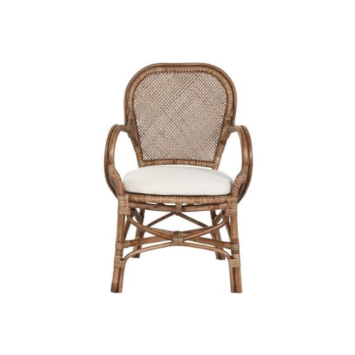 Karosszék rattan 52x62x90 cm barna