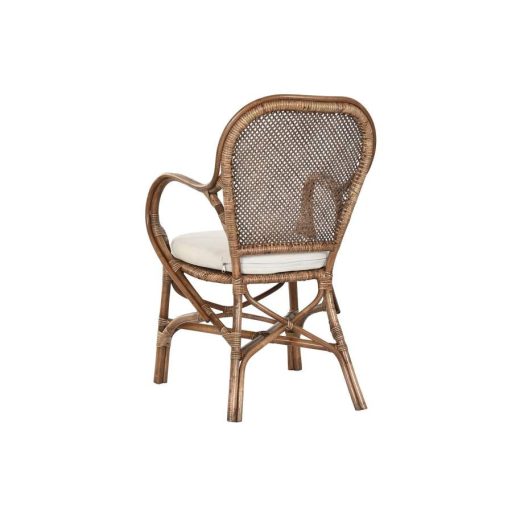 Karosszék rattan 52x62x90 cm barna