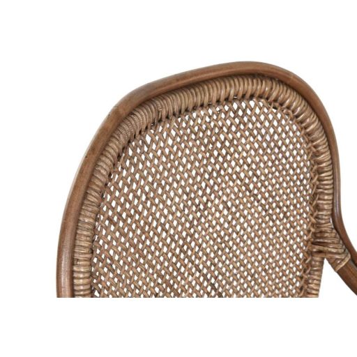 Karosszék rattan 52x62x90 cm barna