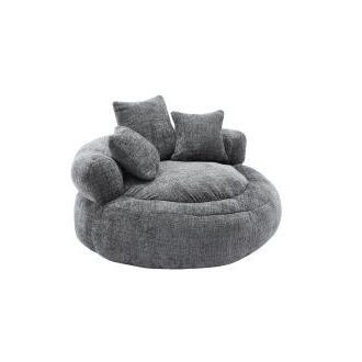 Fotel poliészter 104x104x50 cm szürke