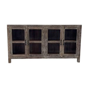 Szekrény újrahasznosított fa 170x40x90 cm fehér