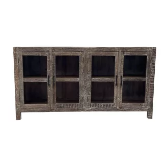 Szekrény újrahasznosított fa 170x40x90 cm fehér