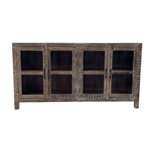 Szekrény újrahasznosított fa 170x40x90 cm fehér