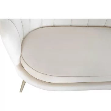 Kanapé poliészter 130x77x83 cm krém