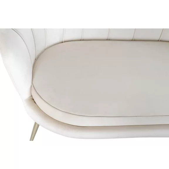 Kanapé poliészter 130x77x83 cm krém