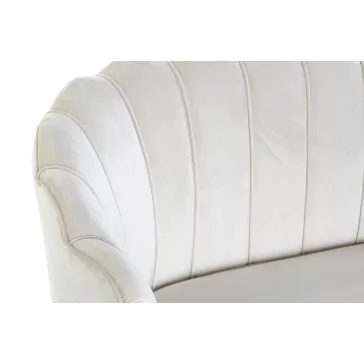 Kanapé poliészter 130x77x83 cm krém