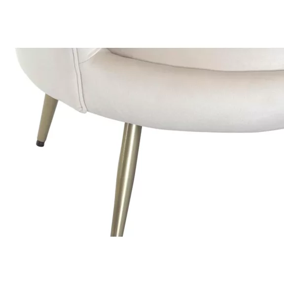 Kanapé poliészter 130x77x83 cm krém
