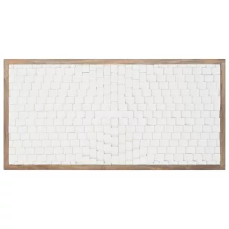 Ágytámla mangófa 180x5x90 cm fehér