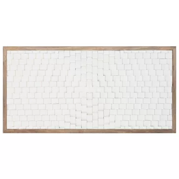 Ágytámla mangófa 180x5x90 cm fehér