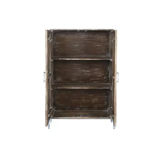 Szekrény mangófa 85x38x134 cm fehér
