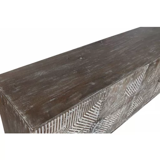 Szekrény mangófa 180x40x80 cm fehér