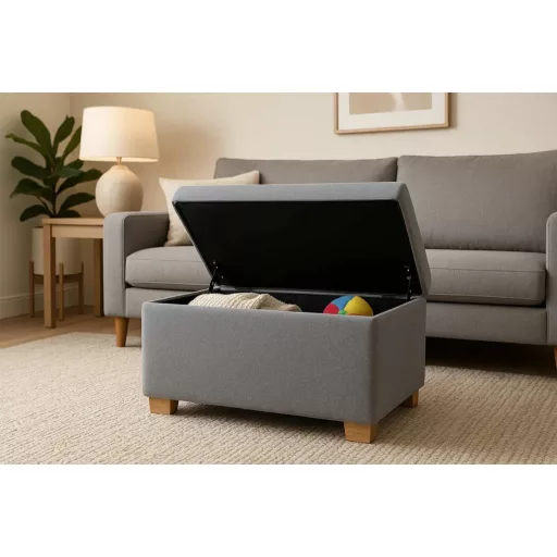 Kispad poliészter 70x50x40 cm világosszürke