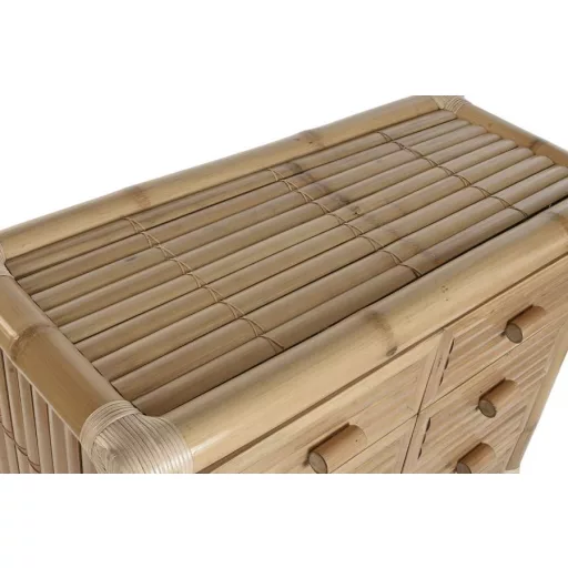 Fiókos szekrény bambusz 112x50x95 cm natúr
