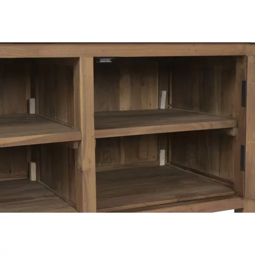 Tv-s szekrény újrahasznosított teakfa 140x45x50 cm barna