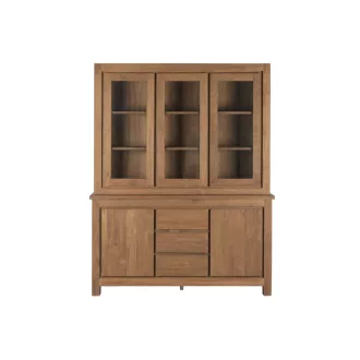 Vitrin újrahasznosított teakfa 160x45x210 cm barna