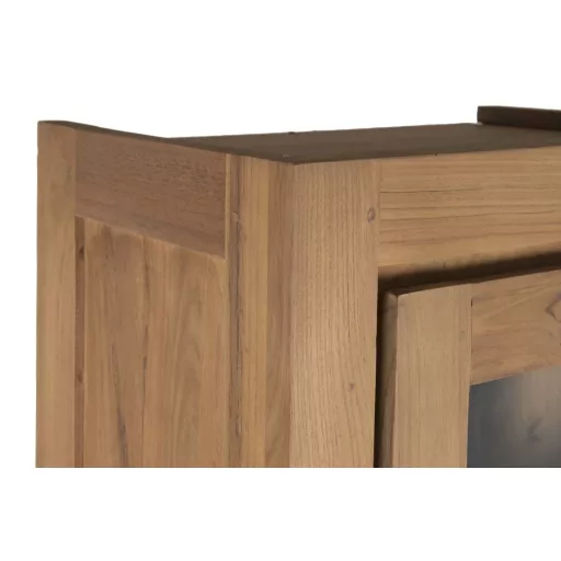 Vitrin újrahasznosított teakfa 160x45x210 cm barna